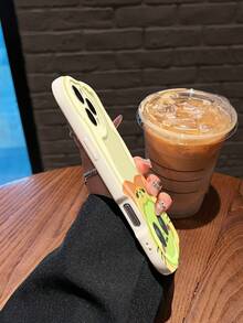 Lindo personaje verde con disfraz de león naranja.funda de teléfono Fundas compatibles con ,Apple,VIVO,OPPO,,, y Honor.Fabricadas en silicona TPU,ofrecen protección contra golpes y caídas. - Blanco - Ver 5