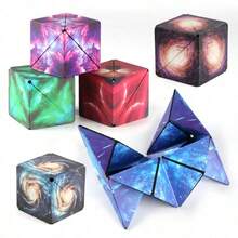 1pc 3D Infinity Cube Fidget Toy, Transformable Puzzle Cube Gift, Stress Relief Toy For Teens - Multicolor - View 7
