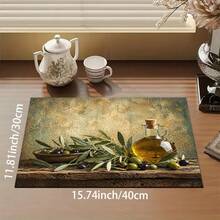 1pc Absorbent Drying Mat, Kitchen Decor Coffee Machine Pad, Beverage Coaster, Bowl & Dish Mat, Handmade Coffee Pot Draining Mat, Kitchen Floor Mat, Placemat, Tabletop Mat, Silicone Dish Drying Mat With Anti-Slip Backing, Heat Resistant, Hides Stains, Super Absorbent Kitchen Mat, Easy To Clean Dish Rack Mat, Suitable For Kitchen, Dining Table, Cafe, Bar, Holiday, Party, Home Decor, Holiday Gift - Multicolor - View 20