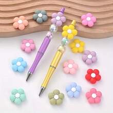 2/3/5/7Pcs Macaron Color Soft Rubber Flower Accessories DIY Handmade Hair Clip Hair Tie Materials Cream Glue Phone Case Decoration Accessories Colorful 3D Small Flower Ornaments Random Style Color - Multicolor - View 8