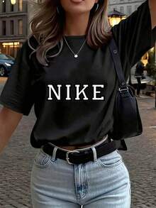 Dam-T-shirts - Svart - Visa 6