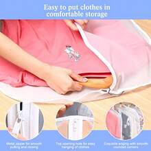 Chumia - 25 bolsas de ropa para colgar la ropa 24 x 32 pulgadas fundas de plástico transparente a prueba de polvo bolsas de vestir con cierre completa para viajes clóset adultos - Claro - Ver 4