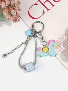 1pc Double-Sided Printed Little Horse Keychain, Multi-Element Chain Pendant, Cartoon Cute Bag Charm Accessory - Multicolor - View 3