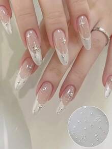 1 Box Christmas Winter New Style 3 Options Laser Starry Sky Nail Art Stickers Fine Line Starry Element Nail DIY Decoration - Multicolor - View 2