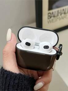 1 ốp bảo vệ trong suốt + móc khóa carabiner chống sốc cho tai nghe, tương thích với tai nghe Bluetooth Apple 1/2/3/4, Pro, Pro thế hệ thứ 2. - màu đen - Xem 5