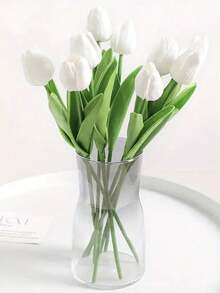 5/10/15 Pcs, High-End Artificial Tulips, Valentine's Day Gift, Bridal Bouquet, Modern Minimalist European Style Decoration, Plastic Artificial Flower Bouquet, Artificial Plant Decoration, Home Decoration, Suitable For Indoor And Outdoor Use - Multicolor - View 6