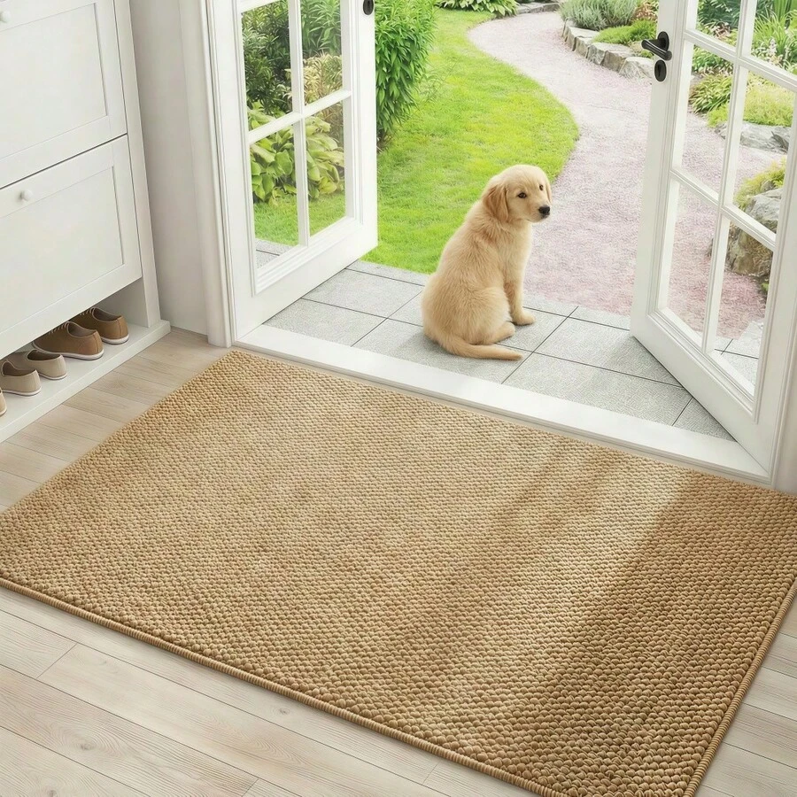 1pc Machine Washable Non Slip Doormat,Soft Absorbent And Stain Resistant Kitchen Rugs For Sink Hallway Bathroom And Laundry