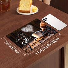 1pc Coffee Absorbent Drying Mat, Kitchen Decor Coffee Machine Mat, Beverage Mat, Dish Mat, Handmade Coffee Pot Drip Tray, Kitchen Floor Mat, Coaster, Table Mat, Kitchen Countertop Dish Drying Mat, Breakfast Mat, Heat-Resistant Drip Tray With Non-Slip Backing, Diatomaceous Earth Drip Tray, Stain-Hiding, Kitchen Drip Tray, Easy-To-Clean Dish Rack Mat, Perfect For Kitchen, Dining Table, Coffee Shop, Bar, Holiday, Party, Home Decor, Holiday Gift - Multicolor - View 14