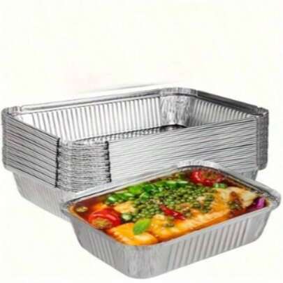 Aluminum Pans Disposable Foil Pans (30 Pack) - Half Size Steam Table Deep Trays - Tin Foil Pans Great For Cooking, Heating, Storing, Prepping Food