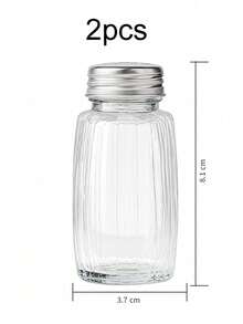 Bộ lọ đựng tiêu và muối đôi 2.7oz, lọ đựng muối bằng thủy tinh trong suốt có nắp bằng thép không gỉ, thích hợp cho nhà bếp hoặc bàn ăn, dễ dàng đổ đầy lại. - Nhiều màu - Xem 8