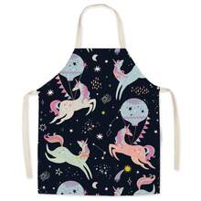 1pc Unicorn Pattern Apron, Suitable For Advertising Promotion, Supermarket, Home Kitchen, Fashionable Catering, Milk Tea Shop, Etc. - Multicolor - View 11