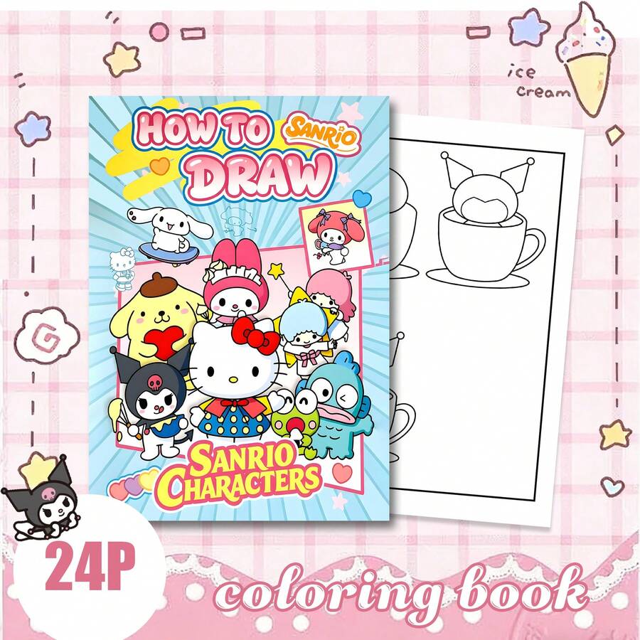 SANRIO 如何画三丽鸥:一本专为成人和青少年设计的三丽鸥涂色书,收录了人气角色和童话场景的线条画。涂色简单易上手,有助于缓解压力,带来治愈的体验,是放松身心、沉浸于童话世界的绝佳选择。 - 填色本 - 查看 1