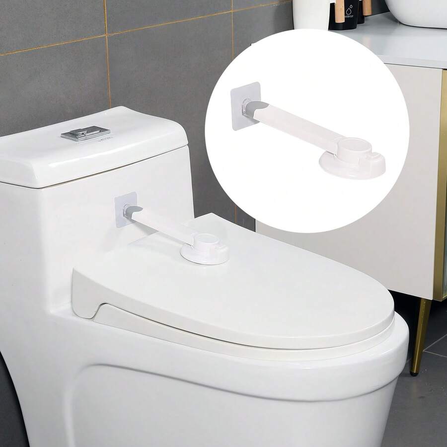 1/2 Pcs Toilet Lock For Kids & Pets – Baby Proof Toilet Lid Lock, No Drill Tool-Free Install, Stop Toddler From Opening, Keep Dog Out Of Toilet - A - View 1