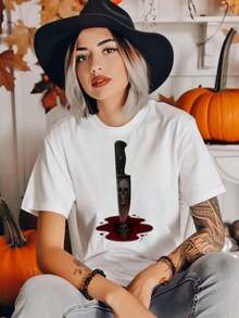 1 Piece Of Graphic T-Shirt With The Bible In Spanish, "God's Timing Is Perfect" Hoodie, Sweatshirt In Spanish, Gift For Her, Floral T-Shirt, 180g 100% Cotton. - 白色 - 查看 11