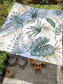 1pc Tropical Leaf Pattern 2D Digital Print Outdoor Sun Shade Canopy, Detachable Design, Suitable For Camping, Fishing, Yard, Events, RV And More (Ropes Included, Poles Not Included) - A - View 5