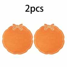 1/2/4pcs, Festive Bow Fabric Placemat, Suitable For Wedding Party Table Decoration Placemat, PVC Hot Stamping Placemat Simple Fashion Table Mat, Coffee Machine Mat, Non-Slip Heat Insulation Mat, Suitable For Wedding Parties, Festive Celebrations, Picnic Camping, Birthday Banquet Table Decoration Placemat - Multicolor - View 17