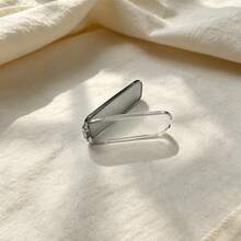 1 pieza Espejo de maquillaje transparente con soporte para teléfono, espejo plegable adhesivo de moda, soporte de escritorio portátil de uso horizontal y vertical - transparente - Ver 13