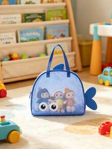海灘貝殼托特包 嬰兒用品收納袋 可折疊大容量收納袋 適用於存放孩童玩耍時的衣物與毛巾 - 彩色 - 查看 6