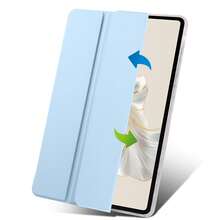 Tương thích với Honor Pad 10 2025 (12.1 inch)/V9 2025/X9 Pro 2024 2025/X8a 2024/X9 2023/X8 Pro 2023/V8 Pro 2022/Pad 9 2023/MatePad 11 2023/ MatePad Se 11 2024/MatePad 11.5 S 2024/2025 (11.5 inch)/ Xiaoxin Pad 11 2025 (11 inch)/ Xiaoxin Pad 2024 (11 inch). Ốp máy tính bảng gấp ba trong suốt bằng acrylic với khe cắm bút. - Màu xanh nhạt - Xem 4
