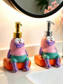 1 pieza Dispensador de jabón líquido recargable con diseño de pez de dibujos animados, envase portátil de tamaño de viaje para champú/gel de baño/loción, regalo sorpresa para amigos - Botella de jabón líquido Big Smart Fish - Ver 8