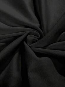 Camiseta de talla con estampado de eslogan y color degradado - Negro - Ver 6