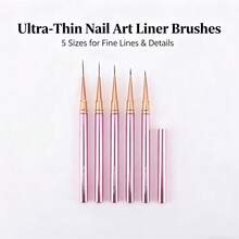 Cet ensemble de pinceaux à rayures ultra-fins est disponible en plusieurs tailles, offrant une précision exceptionnelle pour tracer des lignes fines, dessiner des pointes françaises et peindre à la main des motifs d'art des ongles complexes ! Les poils denses et résistants ne se séparent jamais, captant le gel en douceur sans accumulation. - Parme - Voir 2