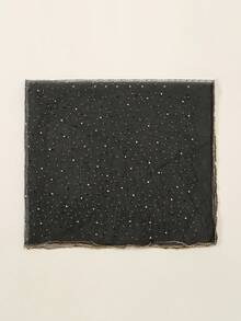 1pc New Fashionable Embroidered Scarf, Popular Daily Wear Accessory For Women,Accessories,Holiday - Black - View 9