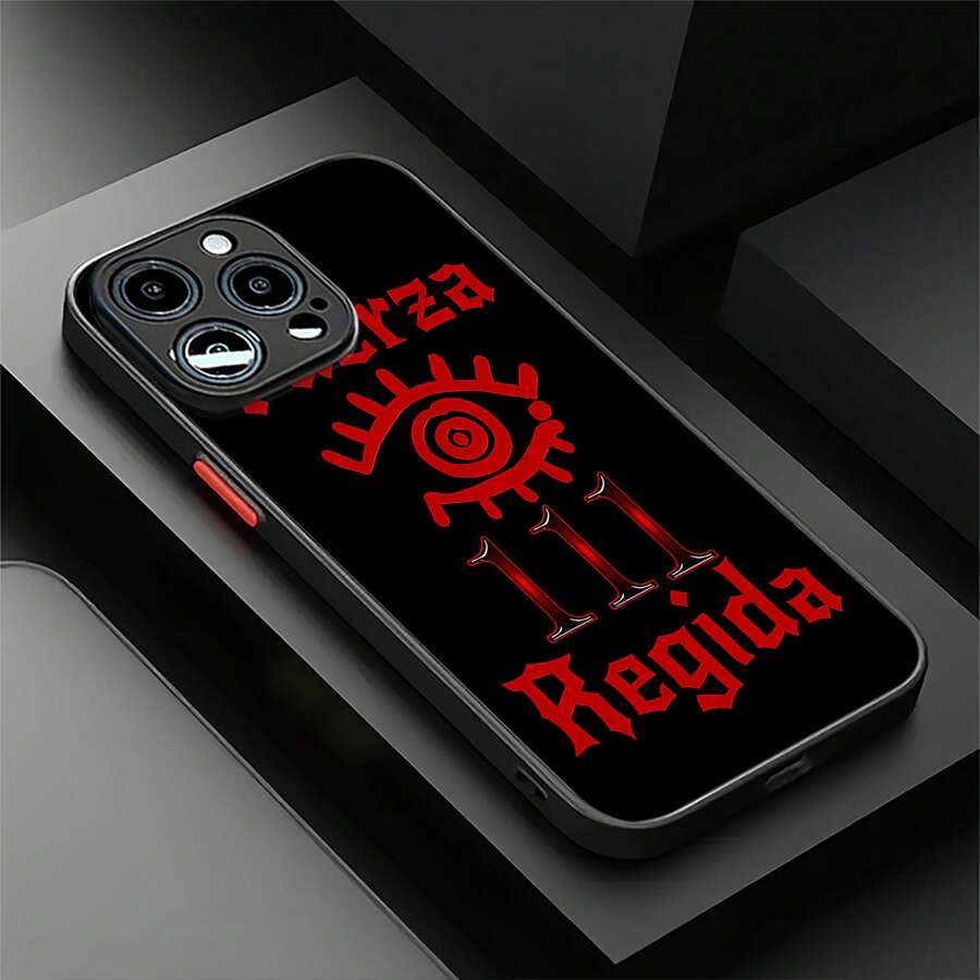 La funda **Red Eye Power Number** es compatible con Samsung, Apple, VIVO, OPPO, , Transsion, , y Honor. Fabricada en silicona TPU, ofrece protección contra golpes y caídas. - Negro - Ver 1