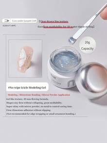 Gel constructor de carámbanos BAOSHIMAN sin necesidad de limpiar en frasco, gel de uñas multiusos para unir rhinestones, esculpir, aplicar polvo y modelado 3D - Multicolor - View 11