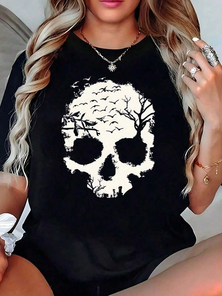 100% algodón puro, transpirable y agradable para la piel. Diseño clásico de cuello redondo, corte ajustado y adecuado para todo tipo de cuerpos. Estampado de moda con estilo minimalista y de alta calidad. Diseño unisex perfecto para conjuntos de pareja, ideal para el transporte diario, citas, ocio y ropa urbana - versátil y atemporal. - Negro - Ver 1