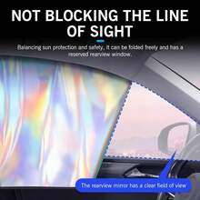 Foldable Car Side Window Sunshade, Magnetic Privacy Curtain, Convenient Storage, Universal Summer Sun Visor - A - View 5