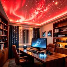 1pc Northern Lights Effect LED Atmosphere Projection Lamp, RGB Remote Control, USB Lamp Galaxy Star Projector, USB Interface, Bedroom Night Light Projector, Room Decor, Home Theater, Ceiling, Gift Decor, Camping, Wedding Decor, Magic Projection Lamp Gift, Holiday Party, Home Decor, Lighting - Multi-color light - View 9