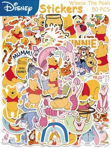 50 miếng dán hoạt hình Winnie the Pooh dễ thương của Disney dùng cho laptop, vali, ván trượt, sổ lưu niệm, đàn guitar, mũ bảo hiểm, graffiti, phong cách thẩm mỹ, quà tặng. - A - Xem 2