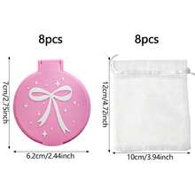 20 chiếc gương mini bỏ túi màu hồng hình nơ, nhỏ gọn và dễ mang theo, thích hợp làm quà tặng cho phụ nữ, sinh nhật, cô dâu, tiệc tùng hoặc ngày Valentine. - Nhiều màu - Xem 19