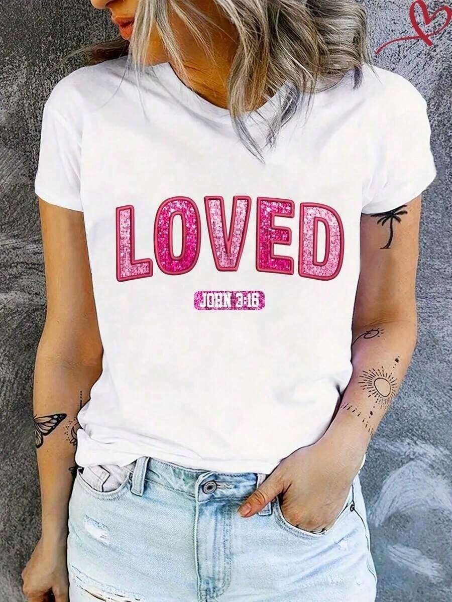 Women's Pure Cotton Short-Sleeve T-Shirt, Classic Basic Round Neck Tee, Loose-Fitting Casual Top, Soft And Comfortable Fabric, Sizes S-5XL Available, Solid Color Blouse For Everyday Wear, Breathable Summer Essential, Easy-To-Match Fashionable T-Shirt For Ladies. - 金色 - 查看 1