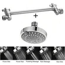 1 Bộ Vòi Hoa Vòi Sưởi Áp Lực Cao, Tay Cần Kéo Dài 11 Inch, Vòi Hoa Vòi Sưởi Sang Trọng Thiết Kế Hiện Đại, Lưu Lượng Nước Cao, Dành Cho Khách Sàng - bộ đồ - Xem 2