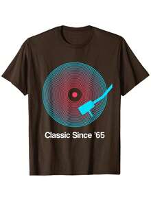 Classic Since '65 Vinyl - 60th Birthday Gift Idea T-Shirt - Black - View 3