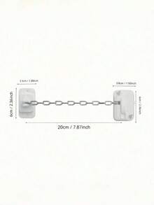 1个窗户橱柜冰箱链锁，窗户链锁滑动门限位器，高层防坠落保护锁扣，儿童安全锁，升级版窗户锁，防盗防撬，防止儿童打开窗户，安全锁卡无需钻孔，家居装饰，节日派对，婴儿防护用品，女士礼物 - A - 查看 3