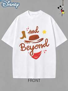Disney Officially Licensed Cars Sally Retro Streetwear T-Shirt, 220g Heavyweight 100% Cotton Loose Oversized Tee, Women Casual Graphic Short Sleeve - Đàn bà - Xem 3