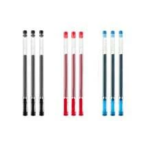 3/9 pièces, 0,38 mm, encre à séchage rapide, noir/bleu/rouge - stylos idéaux pour les examens et l'utilisation au bureau, écriture à pointe fine, rentrée scolaire - Multicolore - Voir 12