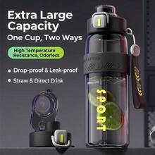 New Sports Water Bottle, Plastic Portable Water Jug, Heat-Resistant Office Tea Cup - Multicolor - View 3