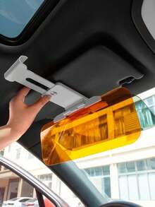 2-In-1 Day & Night Anti-Glare Sun Visor, High-Definition Polarized Anti-Dazzle Driving Glasses, Universal Glare-Proof Sun Visor Against High Beam, Easy Installation Car Safety Accessory, Fit All Vehicle Models - A - View 3