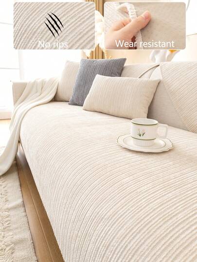 1 vỏ đệm sofa dùng được cả bốn mùa, kiểu dáng hiện đại tối giản, chống trượt, chống bụi và có thể giặt được, màu be mềm mại và không phai màu, thân thiện với thú cưng, có thể điều chỉnh kích thước phù hợp với sofa góc, phòng ngủ, văn phòng, phòng khách.