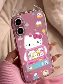 SANRIO 1 chiếc ốp lưng điện thoại tai mèo KT Doll tương thích với Apple 11-17 Pro Max - Trong sáng - Xem 1