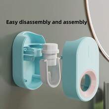 1pc Automatic Toothpaste Dispenser, Cute 3D Seamless Toothpaste Squeezer, Toothpaste Holder, Wall-Mounted No Drilling Required - A - View 4