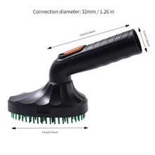 A Pet Hair Cleaning Brush With Soft Bristles, 32mm In Diameter, Suitable For Vacuum Cleaners - An Ideal Choice For Dog Lovers, Non-Electric, Made Of Durable Plastic - [black] - View 11