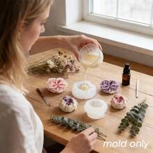 Small Double-Petal Peony Silicone Mold, 3D Realistic Flower Shape With Rich Details, Soft And Durable Mold Resistant To Deformation, Multi-Purpose, Suitable For Making Candles, Soaps, Plaster, Resin Crafts - One Size - View 9