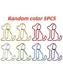 60pcs Colorful Dog Shaped Paper Clips - Cute Puppy Bookmarks Suitable For Office, School, Notebook, Party Decoration And Back To School Season - Sets - View 8