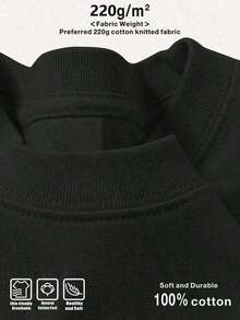 Camiseta de Hombre de Cuello Redondo y Manga Corta de 220 Gramos, Patrón de Impresión Creativa, Diseño Simple, Proceso de Tejido, Suave y Cómoda, Adecuada para Uso en el Campus, Reuniones de Fiesta, Uso Diario, Una Buena Elección para Familia y Amigos - Gris - Ver 4