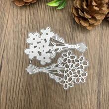 婚禮花卉相框切割模具，適用於製作卡片、相簿裝飾、花卉切割模具，適用於新娘派對、手工DIY、紙藝裝飾 - 銀白色 - 查看 4